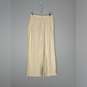 Zara sz Medium spring summer cream colored pants high rise